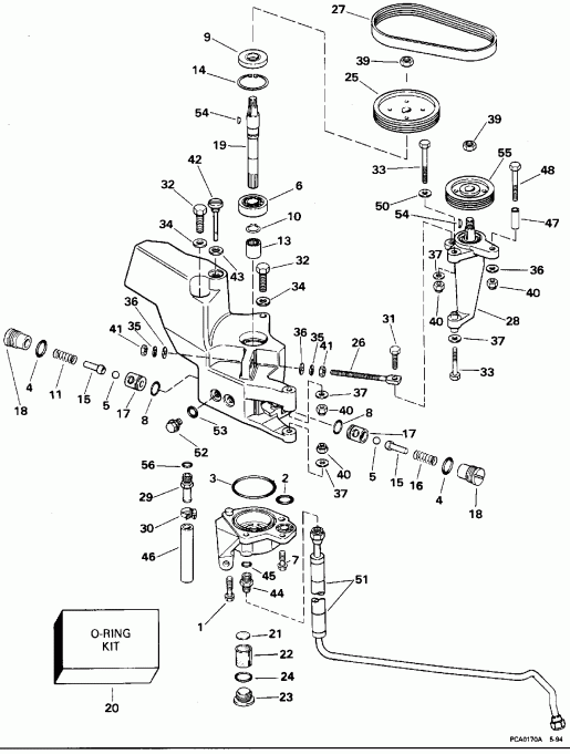  EVINRUDE E300PLEOR 1995  - wer    Assembly / wer Steering Pump Assembly