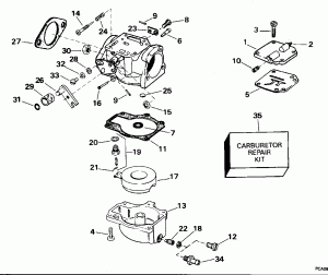  - All 55 Models, 40rw (Carburetor - All 55 Models, 40rw)