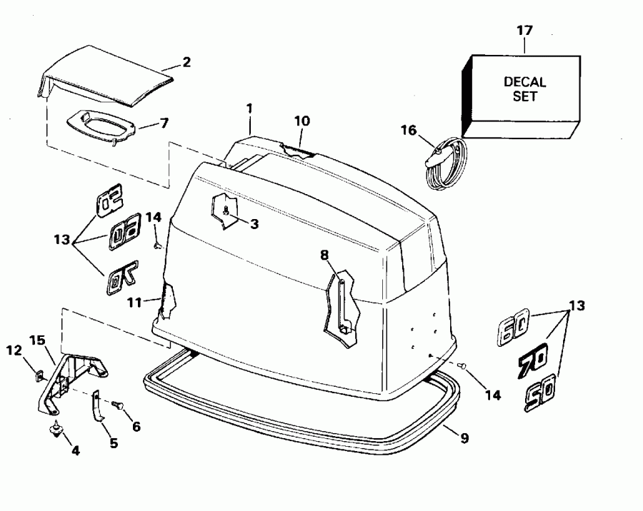 ��������� ����� EVINRUDE E70ELEOR 1995  - Johnson - Johnson