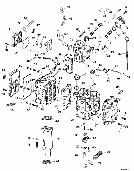  EVINRUDE BE10FWLEDC 1996  - linder &   - linder & Crankcase