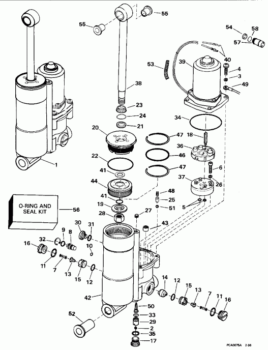  EVINRUDE BE35KEDC 1996  - wer Trim/tilt