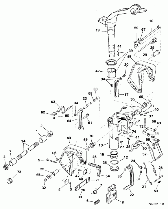  Evinrude E10FRELEDR 1996  - dsection - dsection