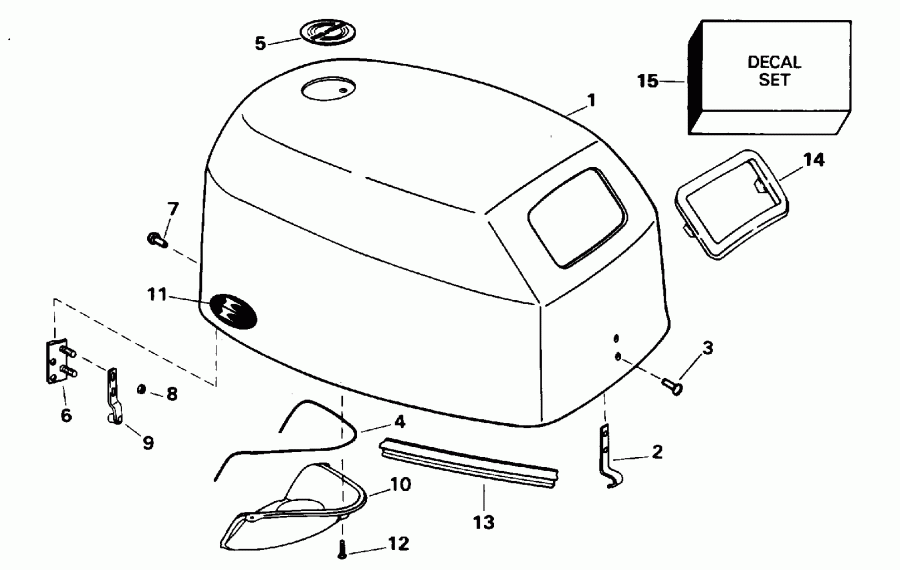 ��������� ����� Evinrude E15FRLEDR 1996  - Evinrude / Evinrude