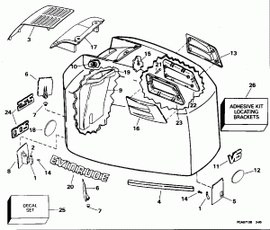   () - Evinrude - 200stl, 225stl (Engine Cover - Evinrude - 200stl, 225stl)