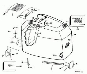   () - Johnson - 200tx, 200sl, 200cx, 225 (Engine Cover - Johnson - 200tx, 200sl, 200cx, 225)