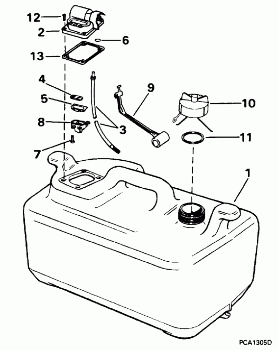  EVINRUDE E50TTLEDC 1996  - 6 Gallon - 6 