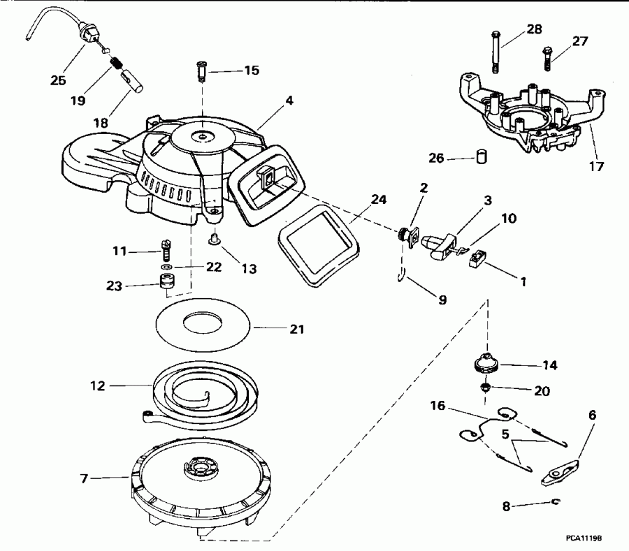    EVINRUDE HE10FELEDC 1996  - wind Starter - wind 