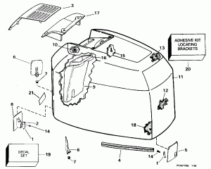   () - Evinrude - 200tx, 200sl, 200cx, 225 (Engine Cover - Evinrude - 200tx, 200sl, 200cx, 225)