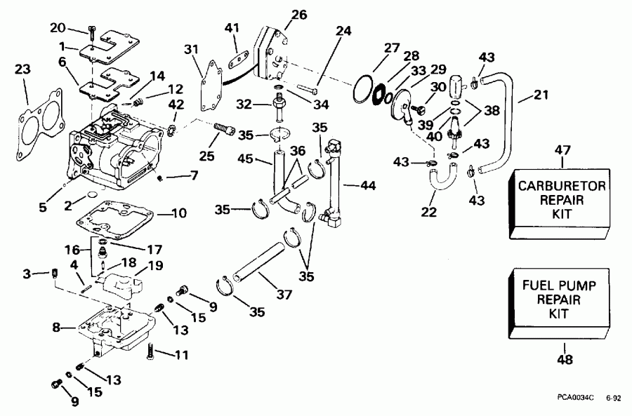 �������� ����� ������� SE100WMPLM 1996  - rburetor, Fuel Pump & Filter