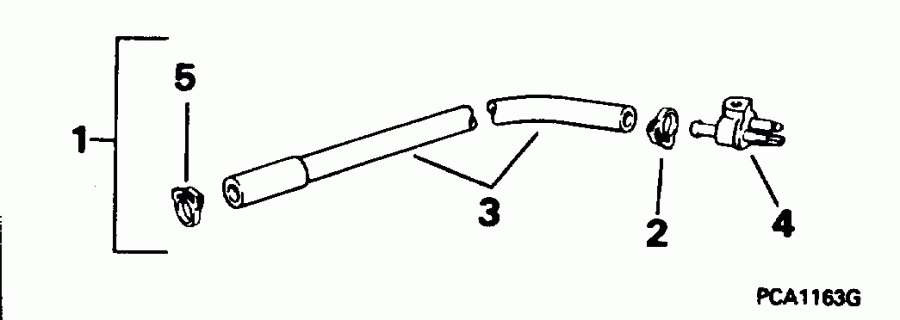 �������� ����� EVINRUDE SE150WTPLB 1996  - el ��������� & ����� / el Connector & Hose