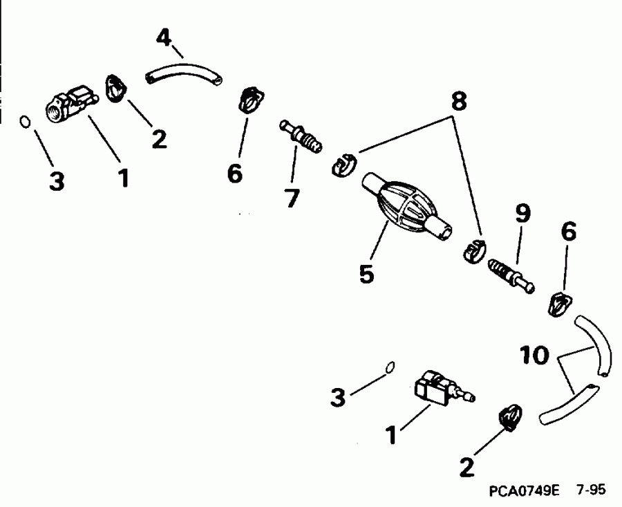  EVINRUDE SE40RSLZ 1996  - el Hose Primer Bulb 5/16 In. I.d.