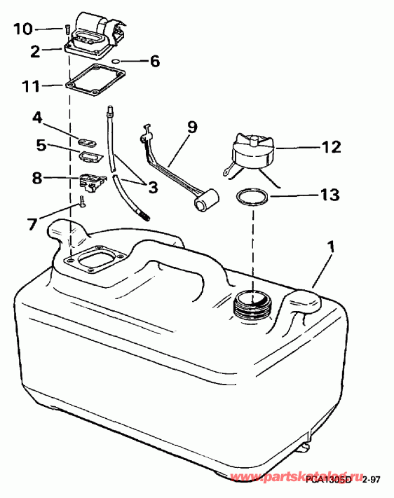 ��������� ��������� Evinrude BE10RELEUS 1997  - 6 ������ / 6 Gallon