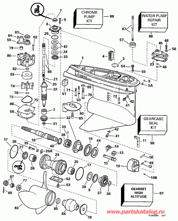  Evinrude BE175NXEUE 1997  - Standard Rotation - Gl Models -  Rotation - Gl Models