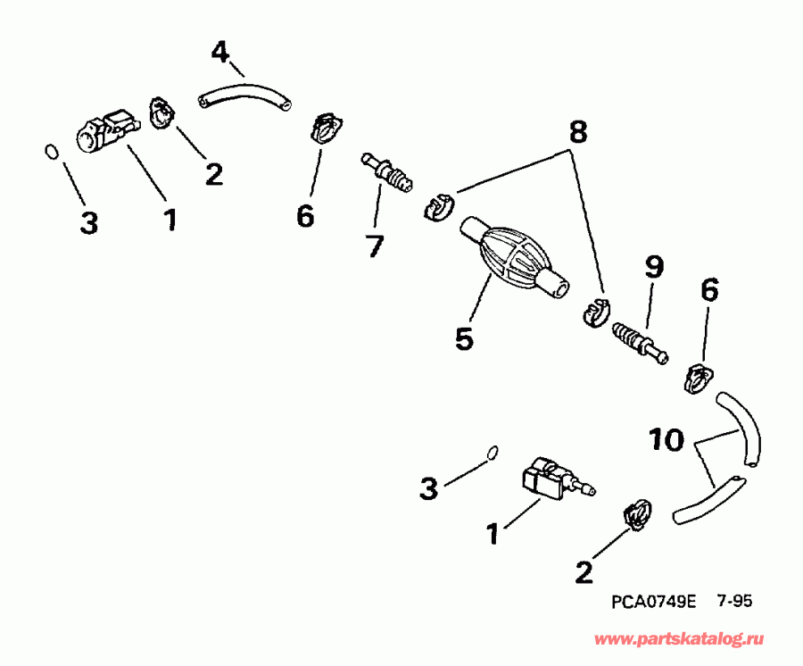��������� ����� ������� BE8FRBLEUR 1997  - el Hose & Primer Bulb 5/16 In. I.d. / el ����� & ��������� ����� 5 / 16 ���� I.d.