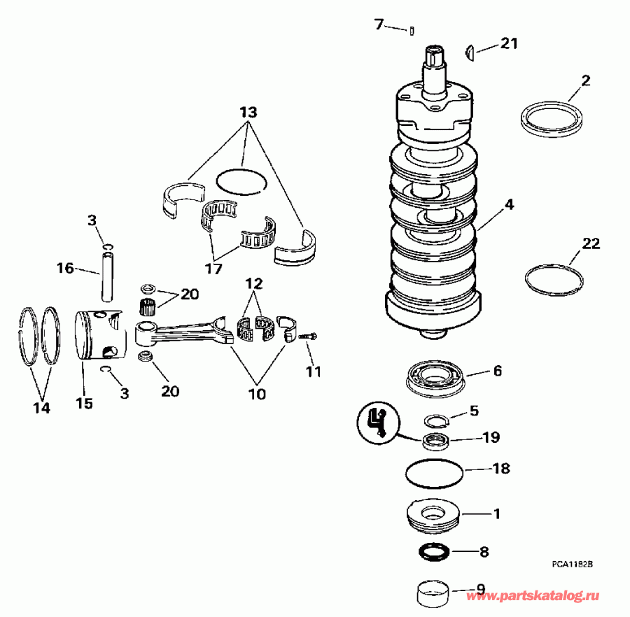  Evinrude E115SLEUA 1997  - ank &  / ankshaft & Piston