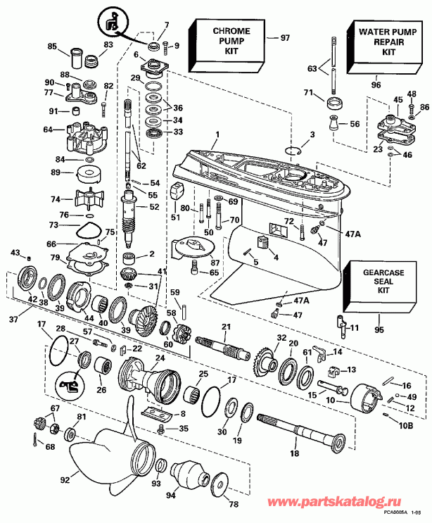    EVINRUDE E150ELEUC 1997  - Counter-rotation / Counter-rotation