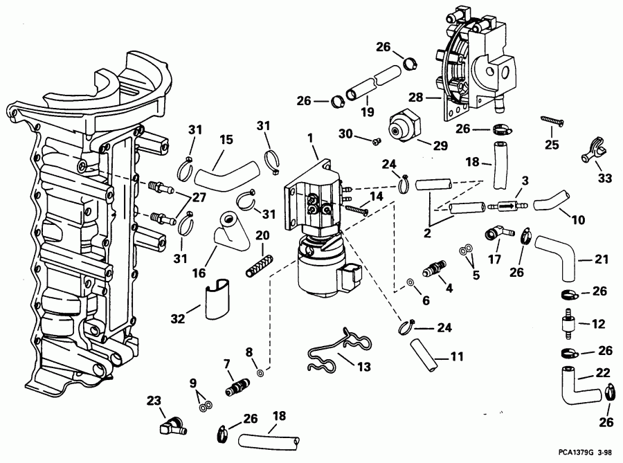 ��������� ��������� EVINRUDE E150PLEUC 1997  - l Components - l Components