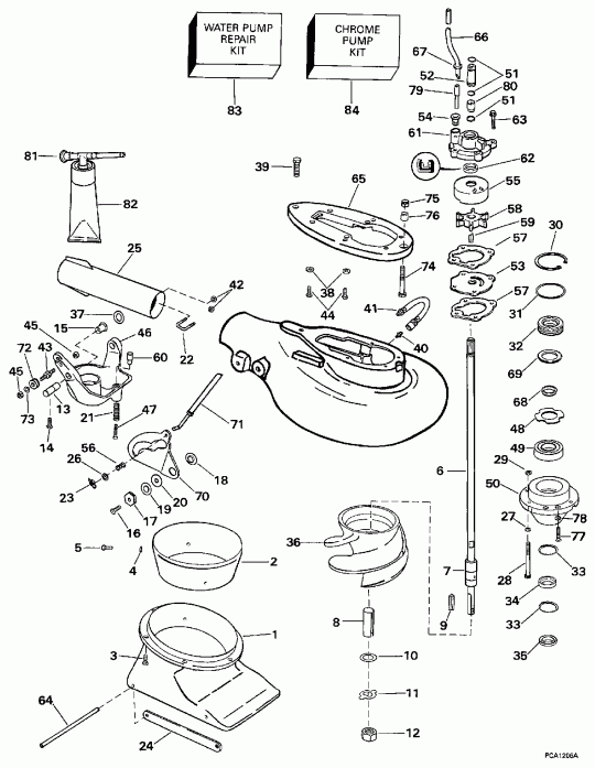    EVINRUDE E20CREUM 1997  - t Drive Unit / t Drive Unit