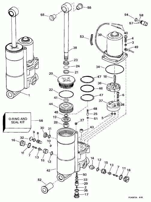   Evinrude E25QLEUR 1997  - wer Trim/tilt