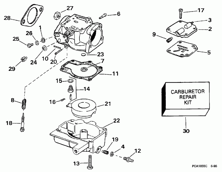     E25RLEUM 1997  - rburetor 25ba, 25ra, 25rd, 30ba, 30r, 25jr / rburetor 25ba, 25ra, 25rd, 30ba, 30r, 25jr