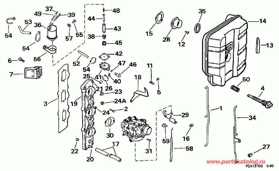   Evinrude E35TKLEUR 1997  - take  - take Manifold