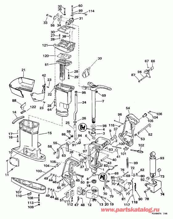   EVINRUDE E65RSLZ2 1997  - dsection