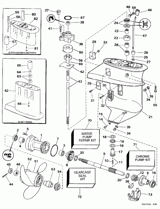 ��������� �������� ����� EVINRUDE HE10FTLEUR 1997  - arcase / arcase