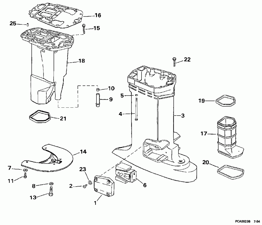  EVINRUDE SE150WTPLT4 1997  - haust Housing - haust ������