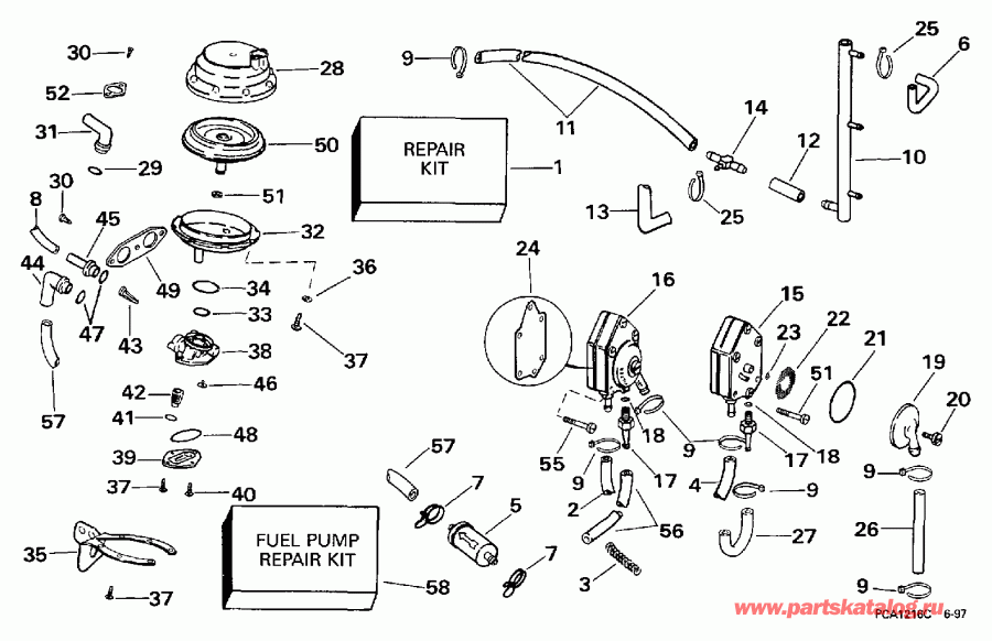 �������� ��������� ����� EVINRUDE BE35QLECA 1998  - el System - el System