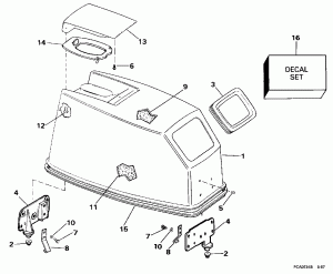   () -- Johnson --  Start Only (Engine Cover -- Johnson -- Rope Start Only)