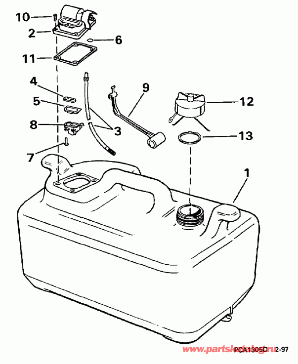 ����� Evinrude BE50RLECR 1998  -  6 Gallon