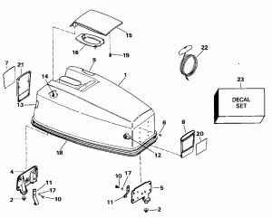   () -- Johnson --  Start Only (Engine Cover -- Johnson -- Rope Start Only)