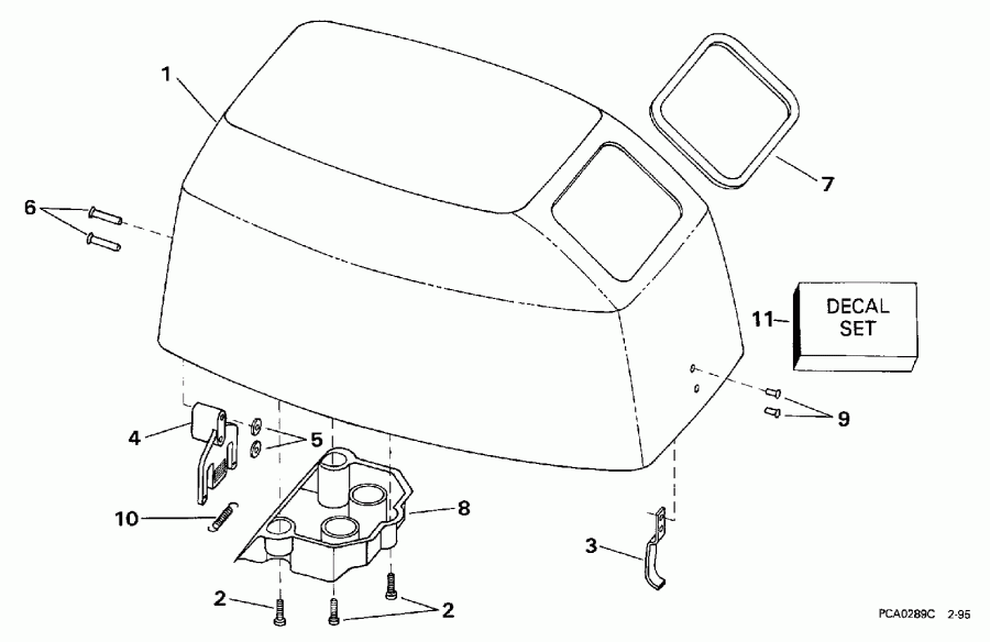 ��������� ��������� Evinrude BE6DRLECR 1998  - gine Cover