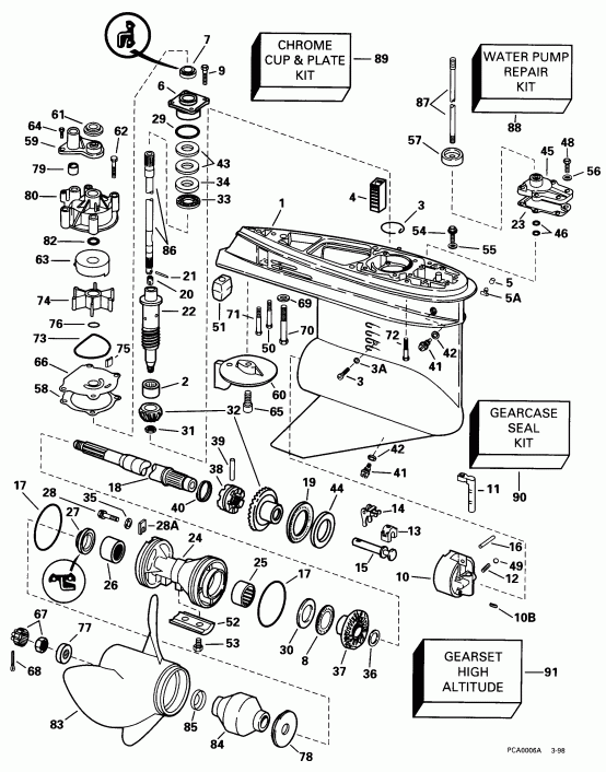  Evinrude E150FSXECR 1998  -  Standard Rotation -- Il & Ftl Models / �������� Rotation -- Il & Ftl Models