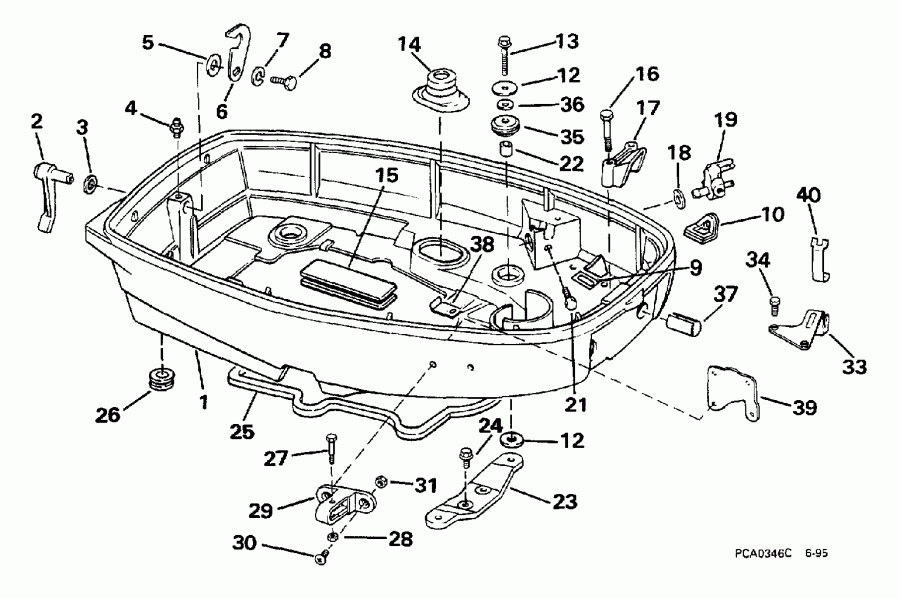  Evinrude E30EECS 1998  - wer Engine Cover