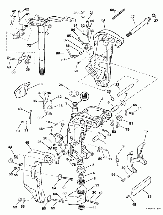    Evinrude E50DTLECA 1998  -    /  Power Trim & Tilt