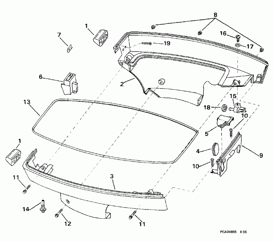  Evinrude E6RECR 1998  - wer Engine Cover