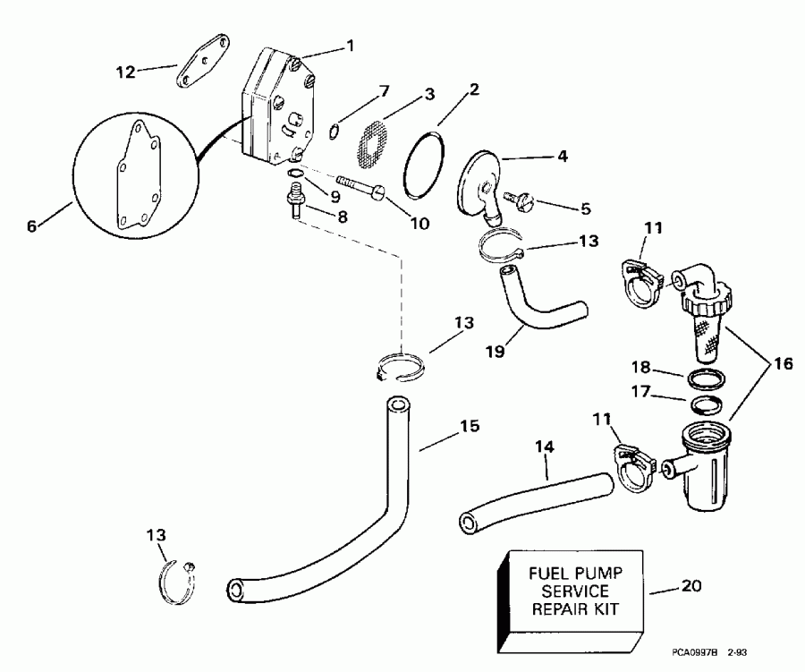   Evinrude HE15KCLO 1998  - 10-15rp Models Only /  10-15rp Models Only