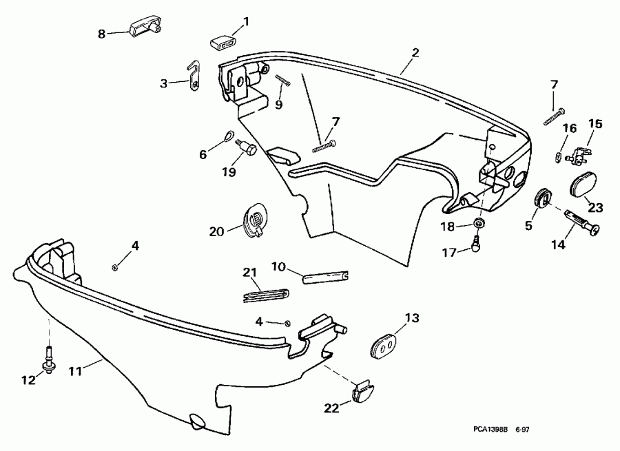  EVINRUDE HE6FRECA 1998  - wer Engine Cover / wer   ()