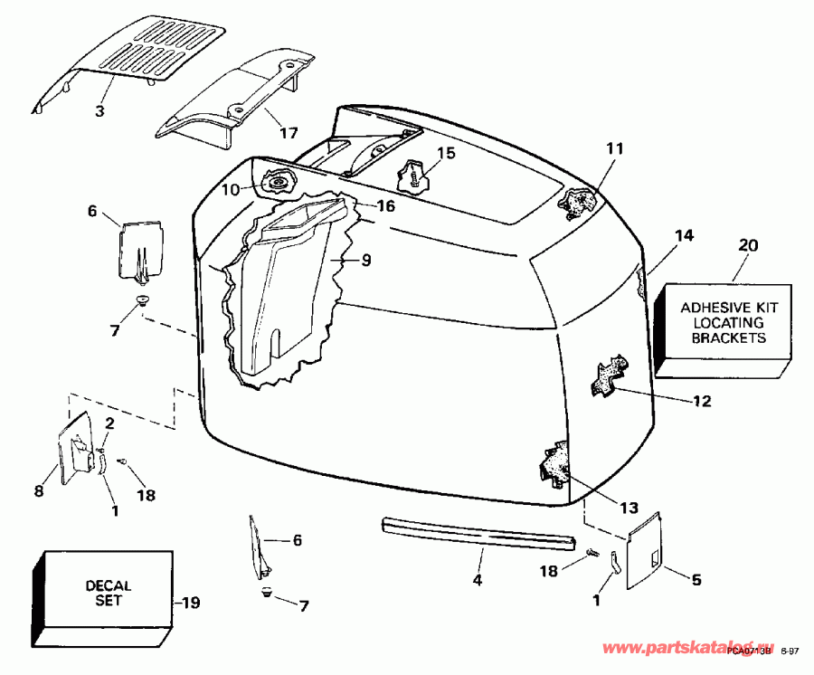 ��������� �������� ����� EVINRUDE SE225QXECC 1998  -  Evinrude -- 200stl, Sl, 225stl, Sl, Gl