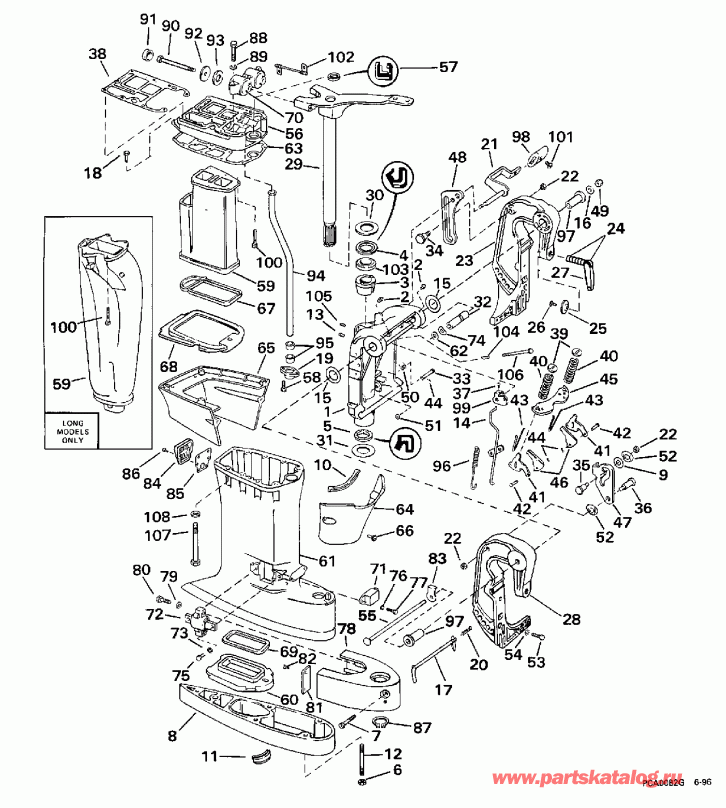    Evinrude SE40RPT2 1998  - dsection - dsection