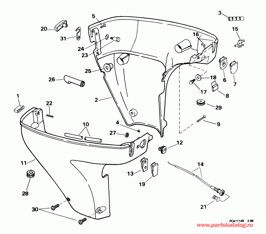    Evinrude E15EBL4EEB 1999  - wer Engine Cover
