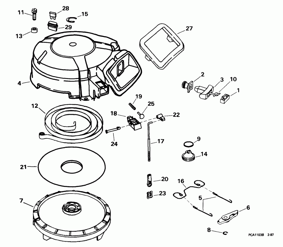  EVINRUDE E15RBL4EEB 1999  - wind Starter