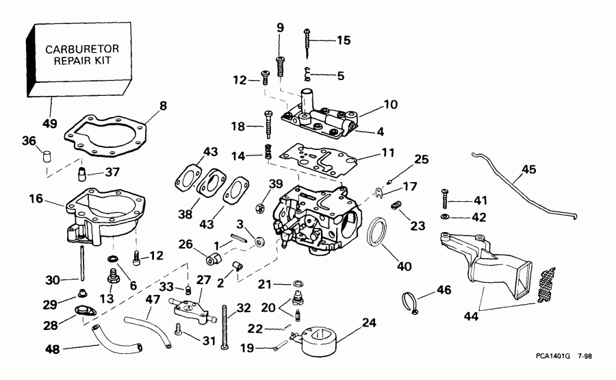  EVINRUDE E5RBL4EER 1999  - rburetor