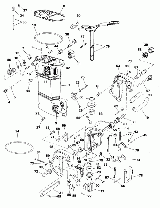 �������� ����� ������� BE35ARSSM 3 Cyl, Rope Start, Tiller, 15   - Manual Tilt - A, K, R, Rl, E, El, Tel