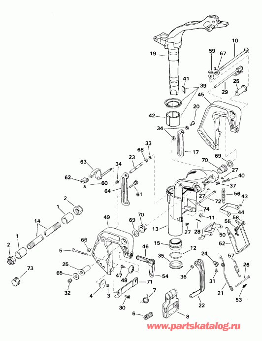 ��������� �������� ����� Evinrude E15EL4SSE 4-Stroke, Elec. Start, 20 IN s  - dsection / dsection
