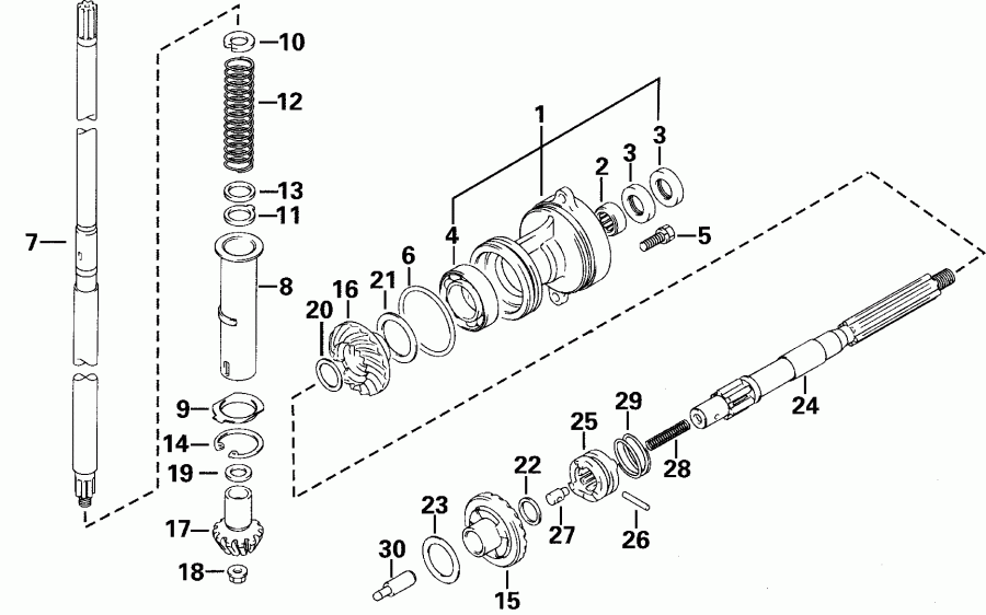 �������� ��������� ����� Evinrude E25PL4SSS 4-Stroke, Elec. Start, TNT, 15  - ive Shaft & Propeller Shaft