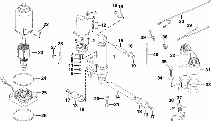 �������� ��������� ����� ������� E30EL4SSS 4-Stroke, Elec. Start, 20 IN.   - wer Trim / tilt Hydraulic