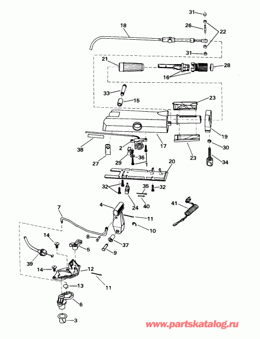   Evinrude E8WRSSC Commercial, Rope Start, Tiller,   - eering Handle