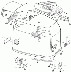   () - Evinrude - 185 (Engine Cover - Evinrude - 185)